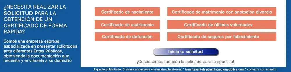 Registro Civil certificados online